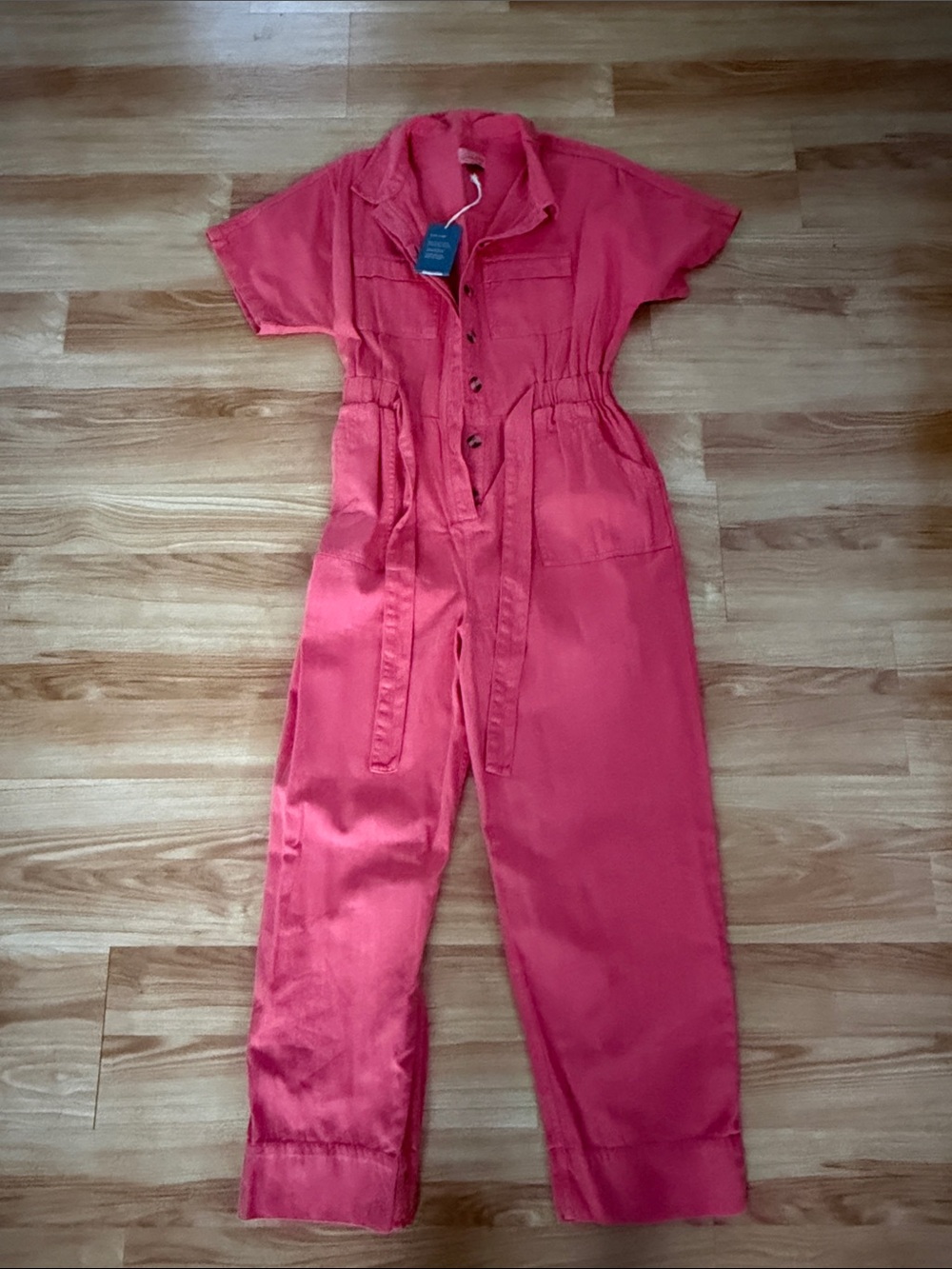 Women's Short-Sleeve Utility Jumpsuit